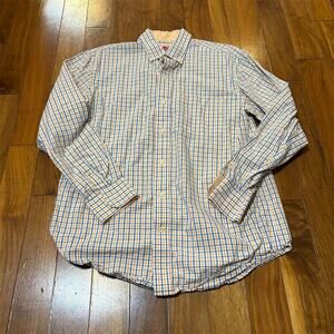 IZOD Men's Plaid Long Sleeve Button Down Shirt Multicolor Size M